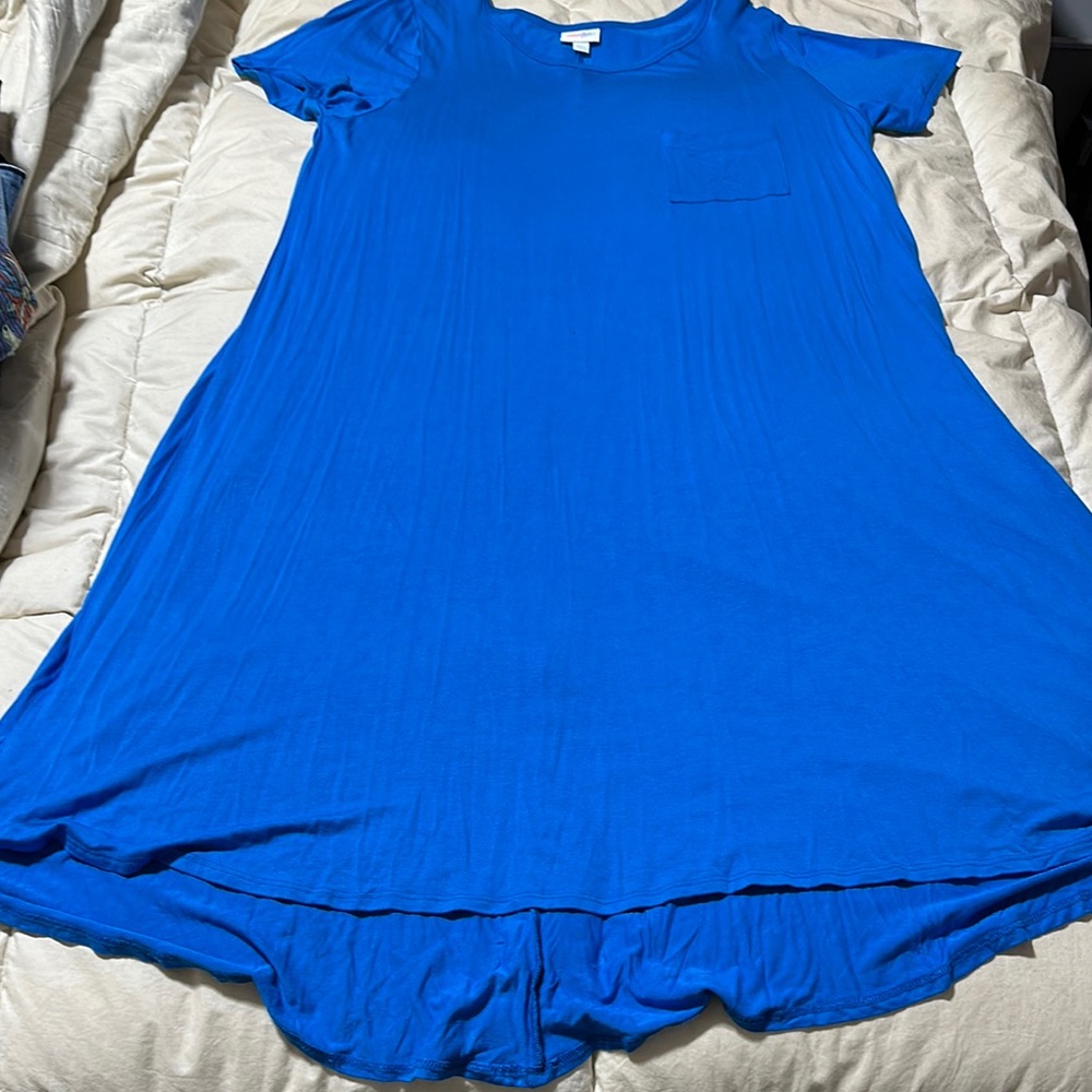 Vibrant Blue Short Sleeve Dress